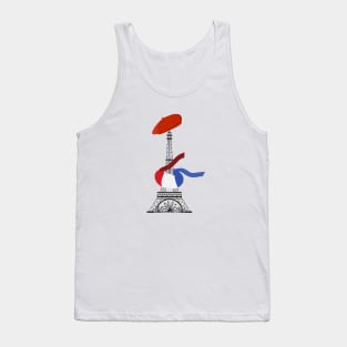 Addicted to Paris (French Beret and Flag) Tank Top